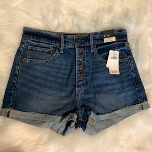 Abercrombie high rise denim shorts size 4 27